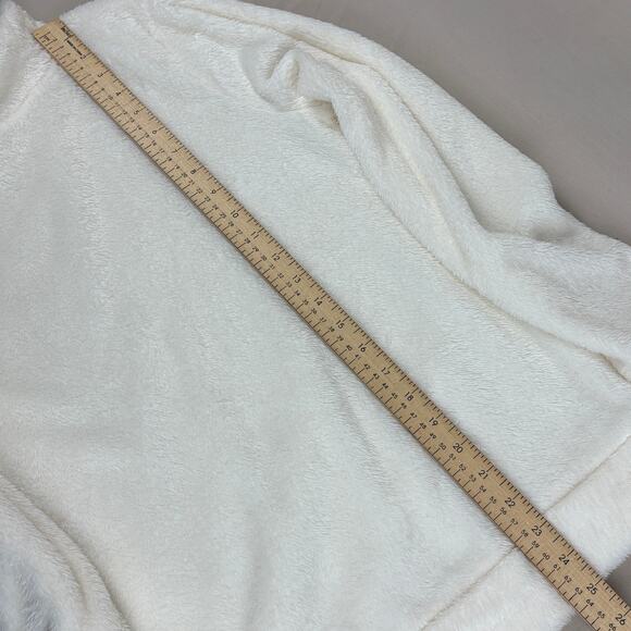 Talbots Size Small Funnel Neck Pullover Sweater Ivory Off-White Cozy Soft Plush - Picture 9 of 11